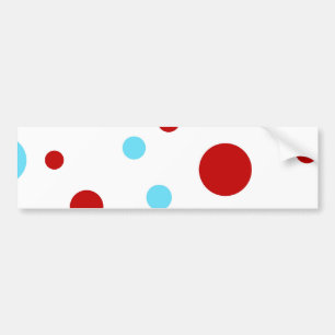 Autocollant De Voiture Motif de pois blanc rouge de turquoise turquoise