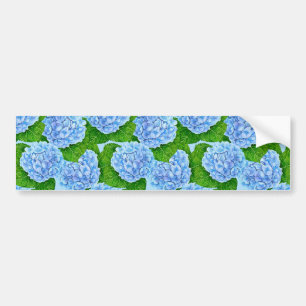 Autocollant De Voiture Motif hydrangée bleu