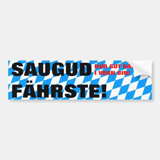 Autocollant De Voiture Motif moderne bleu blanc frais Bavière (Devant)