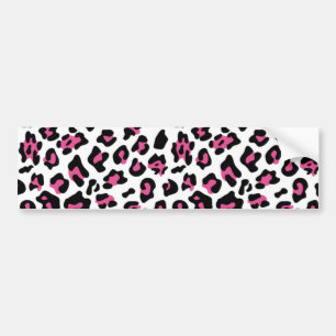 Autocollant De Voiture Motif noir de poster de animal de léopard de rose