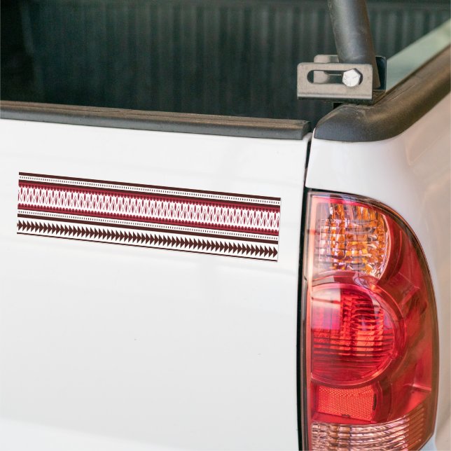 Autocollant De Voiture motif rayé rouge et blanc (Sur camion)