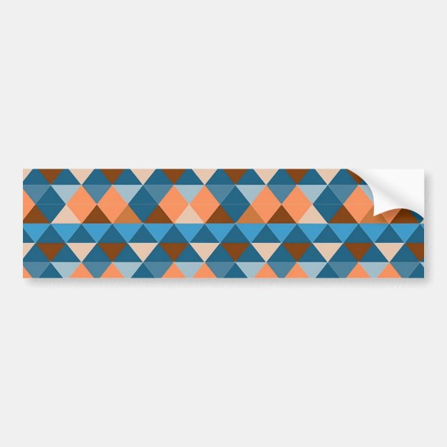 Autocollant De Voiture Motif triangle rétro (Devant)