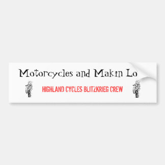 Autocollant De Voiture Motos et amour de Makin