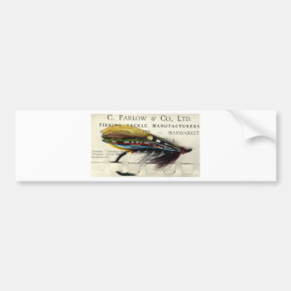 Autocollant De Voiture Mouche saumonée classique sur la carte