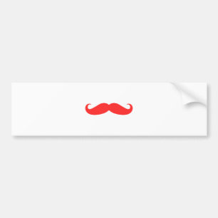 Autocollant De Voiture Moustache rouge Stache pour Noël