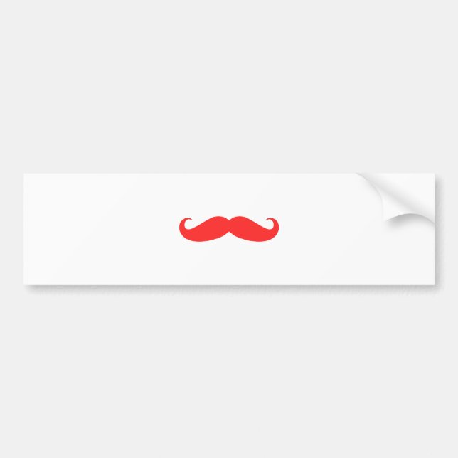 Autocollant De Voiture Moustache rouge Stache pour Noël (Devant)