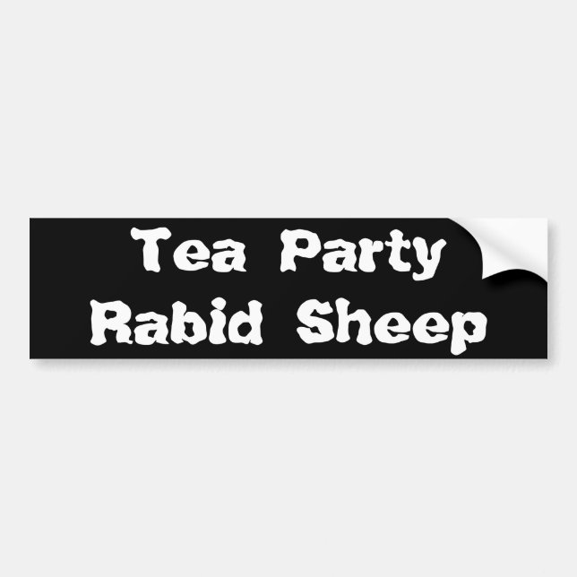 Autocollant De Voiture Moutons de PartyRabid de thé (Devant)