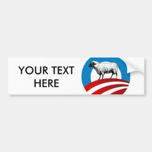 AUTOCOLLANT DE VOITURE MOUTONS D'OBAMA