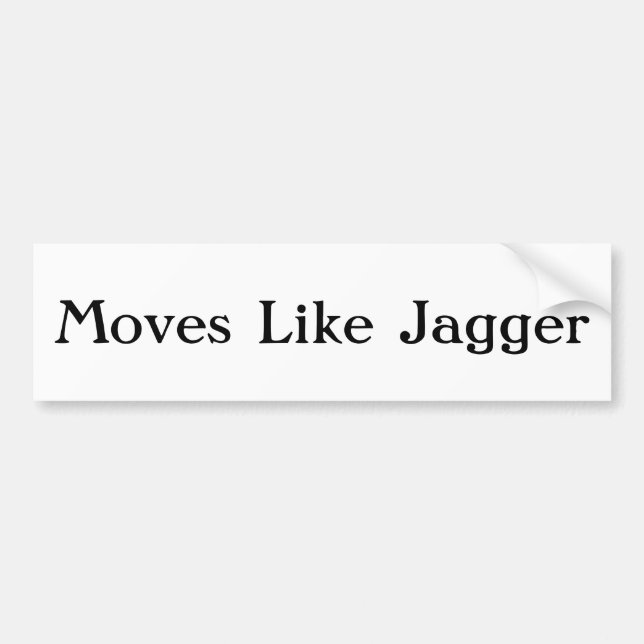 Autocollant De Voiture Mouvements comme jagger (Devant)