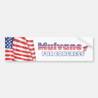 Autocollant De Voiture Mulvaney pour le drapeau américain patriotique du