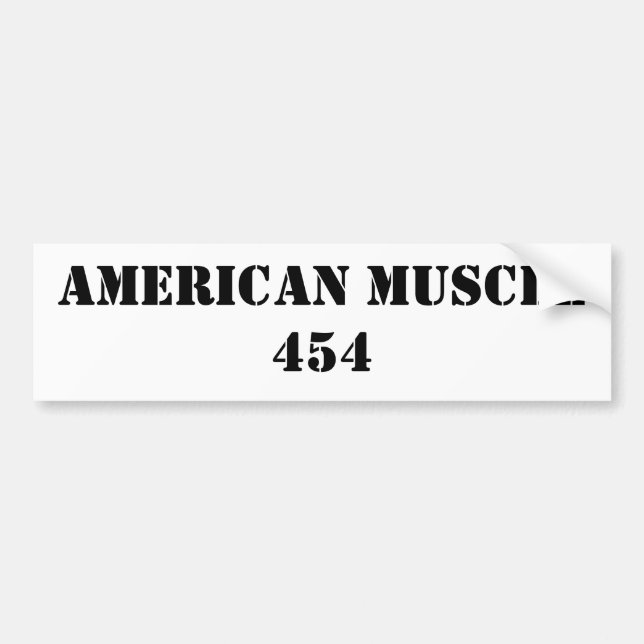 AUTOCOLLANT DE VOITURE MUSCLE AMÉRICAIN 454 (Devant)