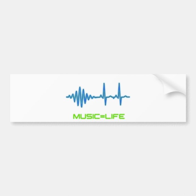 Autocollant De Voiture Music=Life (Devant)