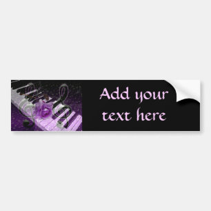 Autocollant De Voiture Music Of Love,Purle_
