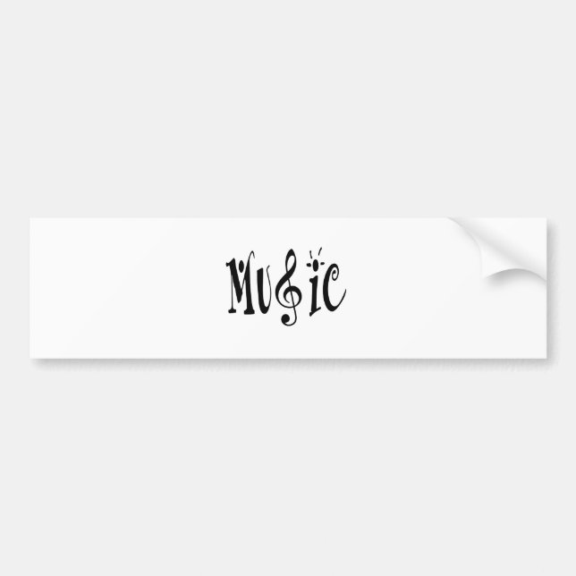 AUTOCOLLANT DE VOITURE MUSIQUE (Devant)