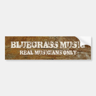 Autocollant De Voiture Musique Bluegrass Véritable Musiciens Seulement Su