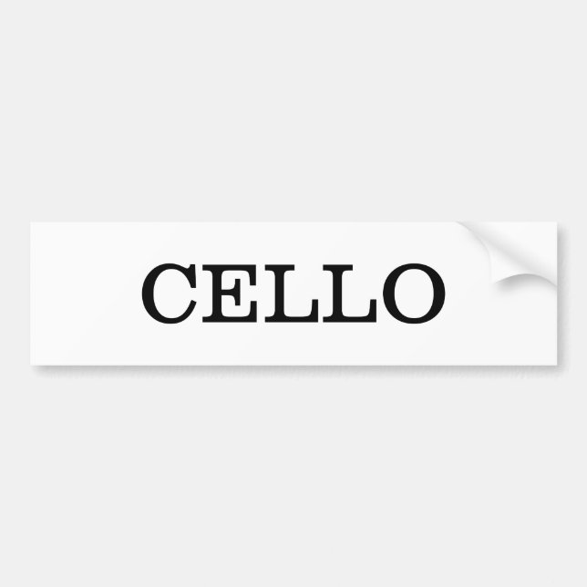 Autocollant De Voiture Musique Cello (Devant)