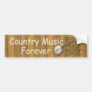 Autocollant De Voiture Musique country de PIÈCE EN T pour toujours