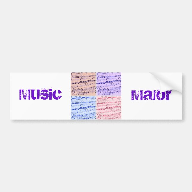 Autocollant De Voiture Musique majeure/étudiante/enseignant (Devant)