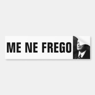 Autocollant De Voiture Mussolini and ME NE FREGO