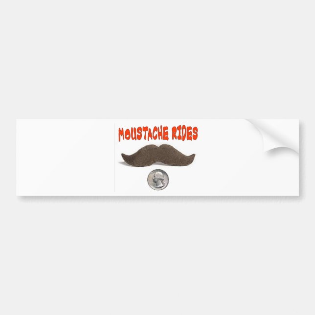 AUTOCOLLANT DE VOITURE MUSTACHE 25 CENTS (Devant)