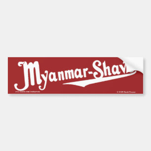 Autocollant De Voiture Myanmar-Rasage - Birmanie-Rasage mis à jour