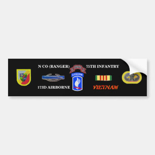 AUTOCOLLANT DE VOITURE N COMPAGNIE RANGER 173E VIETNAM BUMBER STICKER