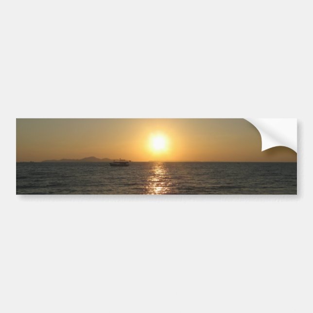 Autocollant De Voiture Naklua Beach Sunset .. Pattaya, Chonburi, Thaïland (Devant)