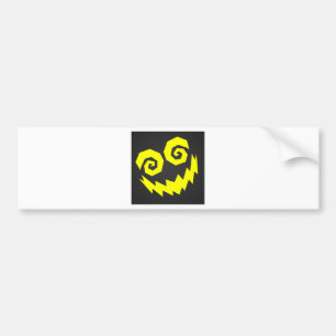 Autocollant De Voiture NALGames aliéné dans le noir de visage + Jaune