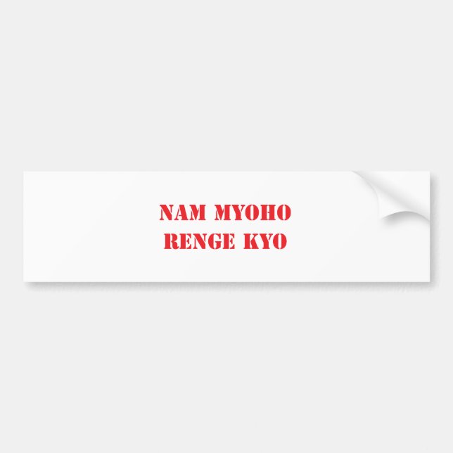 Autocollant De Voiture Nam Myoho Renge Kyo (Devant)