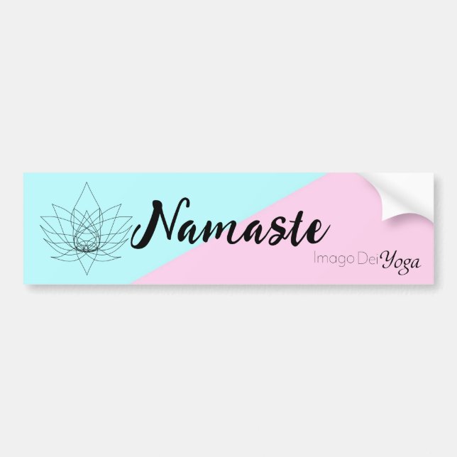 Autocollant De Voiture Namaste avec Imago Dei Yoga (Devant)