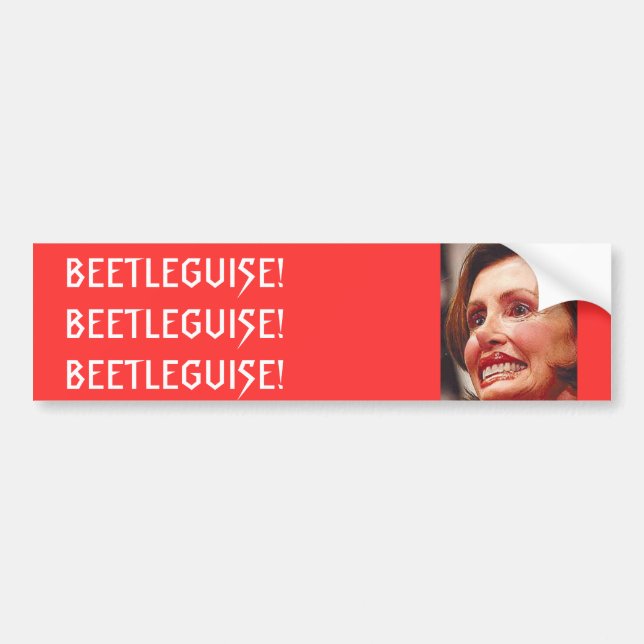 Autocollant De Voiture Nancy Pelosi-Beetleguise (Devant)
