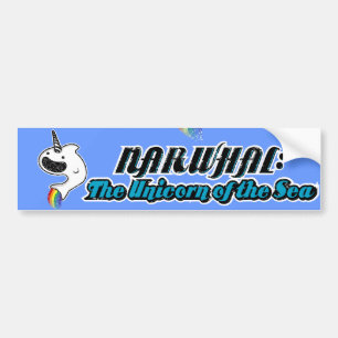 Autocollant De Voiture Narwhal : La licorne de la mer