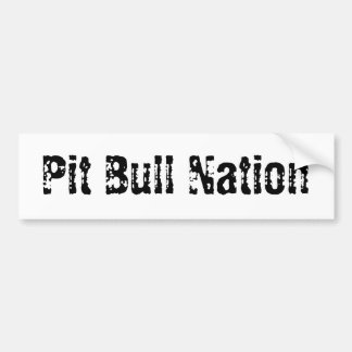 Autocollant De Voiture Nation de pitbull