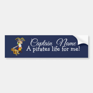 Autocollant De Voiture Nautical Blue Boy Party Pirates Skateboard