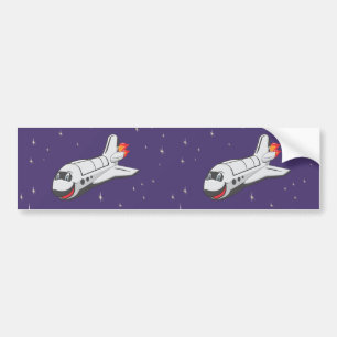 Autocollant De Voiture Navette spatiale de bande dessinée