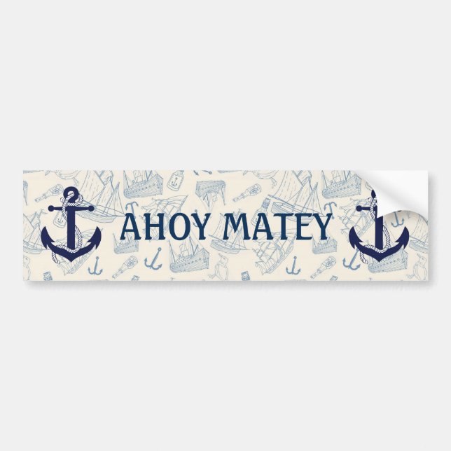 AUTOCOLLANT DE VOITURE NAVIRES NAUTIQUES (Devant)