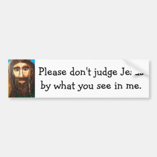 Autocollant De Voiture Ne jugez pas Jésus par moi