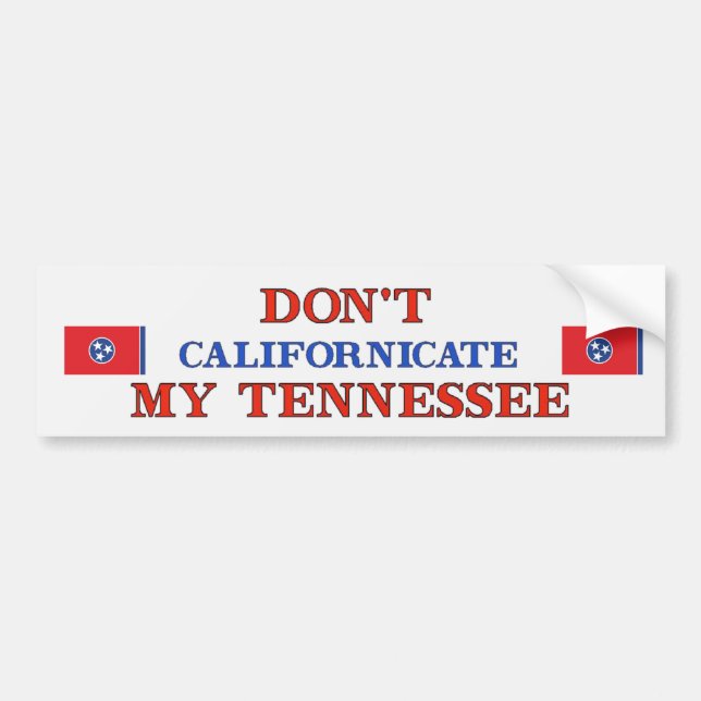 Autocollant De Voiture Ne pas calimer Tennessee (Devant)