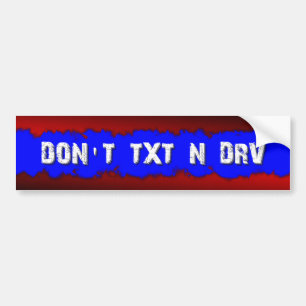 AUTOCOLLANT DE VOITURE NE PAS TXT N DRV - 3D