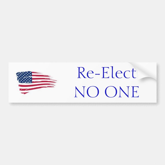 Autocollant De Voiture Ne réélisez UNIQUE Bumpersticker (Devant)