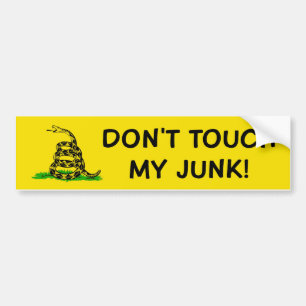 AUTOCOLLANT DE VOITURE NE TOUCHEZ PAS MON DRAPEAU DE GADSDEN D'ORDURE