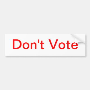 Autocollant De Voiture Ne votez pas