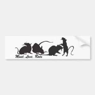 Autocollant De Voiture Nécessité. Amour. Adhésif pour pare-chocs de rats