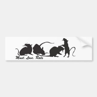 Autocollant De Voiture Nécessité. Amour. Adhésif pour pare-chocs de rats