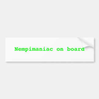 Autocollant De Voiture Nempimaniac à bord