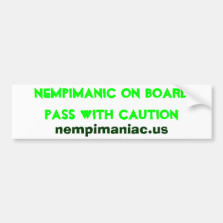 Autocollant De Voiture Nempimanic à bord de passage avec prudence,