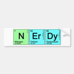 Autocollant De Voiture Nerd périodique