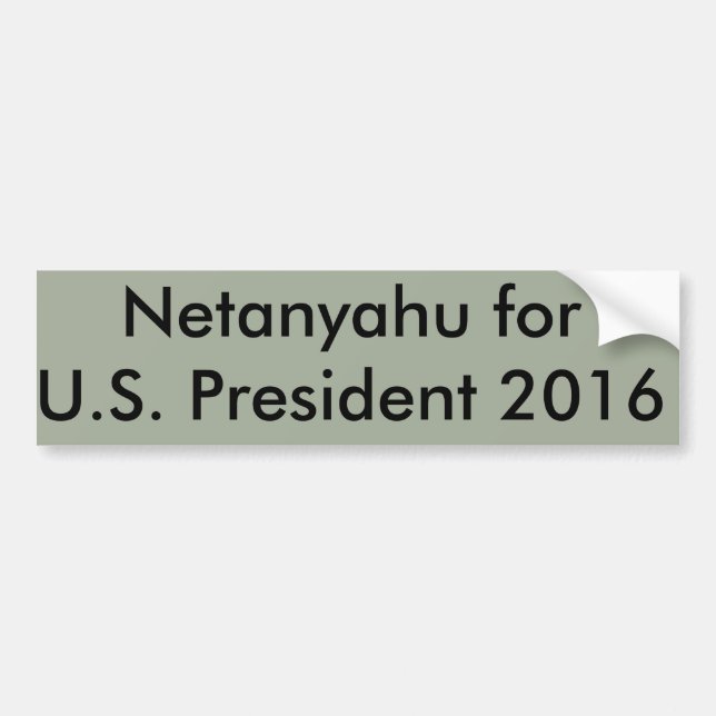 Autocollant De Voiture Netanyahu pour le président (Devant)