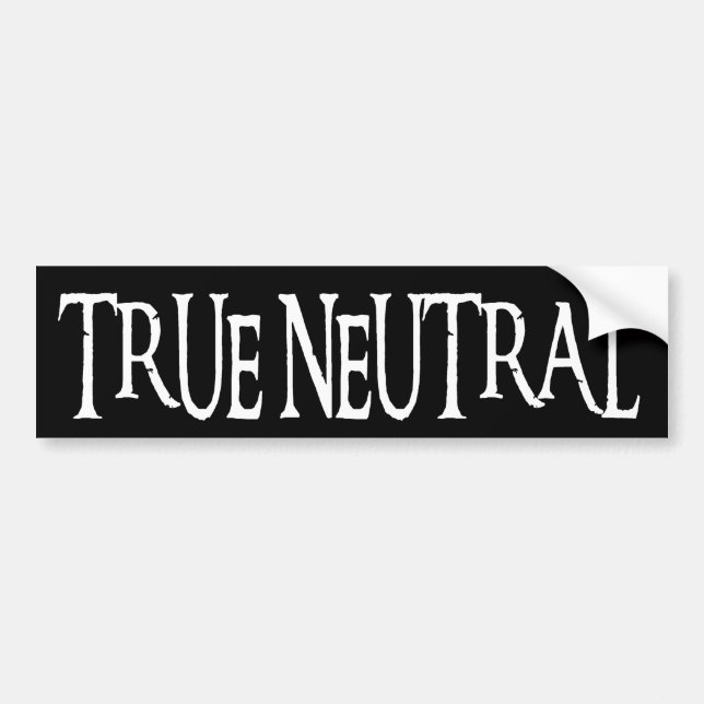 Autocollant De Voiture "Neutre vrai " (Devant)