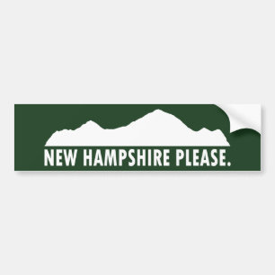 Autocollant De Voiture New Hampshire S'Il Vous Plaît